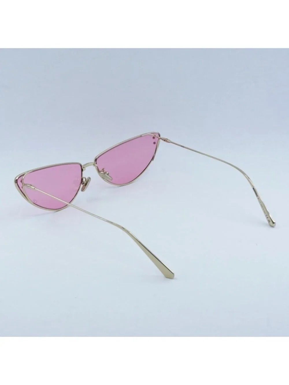 Dior MISSDIOR B1U B0N0 Sunglasses Gold Cat Eye Frame, Pink Lenses